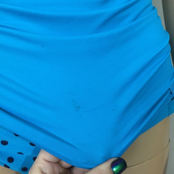 DKNY Polka Dot Bottom Halter Tankini - Picture 6 of 7